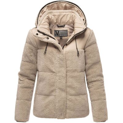 Marikoo dames teddy puffer jas met capuchon – model Kaguraa XS Marikoo dames teddy puffer jas met capuchon – model Kaguraa XS