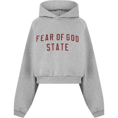 Fear of God Essentials Logo Fleece Cropped Hoodie S Fear of God Essentials Logo Fleece Cropped Hoodie S