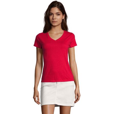 SOLS Dames/Dames Imperial V Hals T-shirt (Rood) S SOLS Dames/Dames Imperial V Hals T-shirt (Rood) S