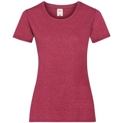 Fruit of the Loom Dames/Dames Valueweight T-Shirt (Vintage Heide Rood) XS Fruit of the Loom Dames/Dames Valueweight T-Shirt (Vintage Heide Rood) XS