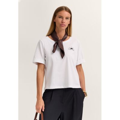 Bugatti Damen T-shirt met moderne pasvorm van katoen L Bugatti Damen T-shirt met moderne pasvorm van katoen L