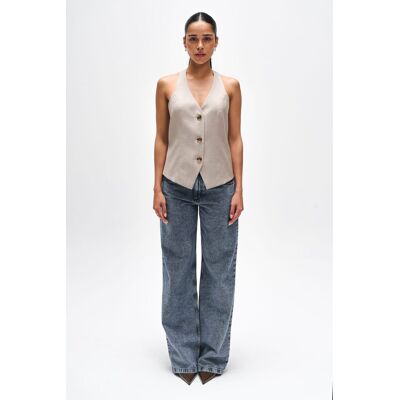BENU Beige Dames Gilet XS BENU Beige Dames Gilet XS