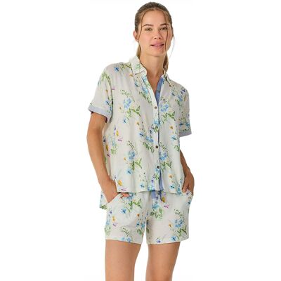 J&J Brothers Dames Zomer Pyjama Korte Mouwen Shirt JJB17 S J&J Brothers Dames Zomer Pyjama Korte Mouwen Shirt JJB17 S