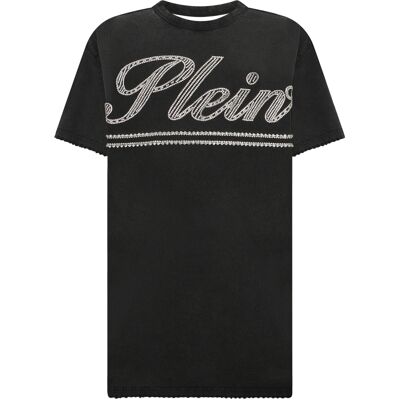 Philipp Plein Open Back T-Shirt Dress Strass Signature XS Philipp Plein Open Back T-Shirt Dress Strass Signature XS