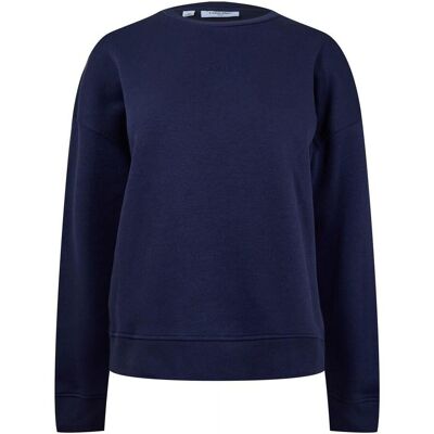 Calvin Klein Dames-sweatshirt met normale pasvorm en afhangende mouwen (Marine) 40 Calvin Klein Dames-sweatshirt met normale pasvorm en afhangende mouwen (Marine) 40