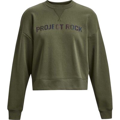 Under Armour Dames/Dames Project Rock Back Print Sweatshirt (Groen) 40 Under Armour Dames/Dames Project Rock Back Print Sweatshirt (Groen) 40