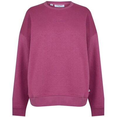 Calvin Klein Dames-sweatshirt met normale pasvorm en afhangende mouwen (Bessenroze) 44 Calvin Klein Dames-sweatshirt met normale pasvorm en afhangende mouwen (Bessenroze) 44