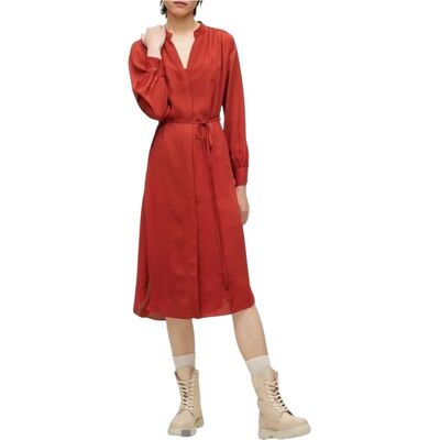 Boss Dibanora 6 Midi Jurk (Rood) 34 Boss Dibanora 6 Midi Jurk (Rood) 34