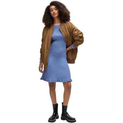 Boss Dames-trui-jurk met ronde hals en lange mouwen (Helder Blauw) 38 Boss Dames-trui-jurk met ronde hals en lange mouwen (Helder Blauw) 38