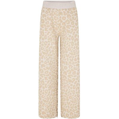Boss Dames Luipaardprint Wijd Been Loungebroek (Wit) 40 Boss Dames Luipaardprint Wijd Been Loungebroek (Wit) 40
