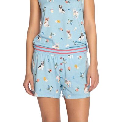 PJ Salvage Pyjama-shorts met print voor dames (Lichtblauw) 44 Kort PJ Salvage Pyjama-shorts met print voor dames (Lichtblauw) 44 Kort