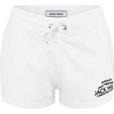 Jack Wills Dames-sweatshorts met logo (Wit) 36 Jack Wills Dames-sweatshorts met logo (Wit) 36