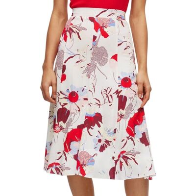 Boss Dames/Dames Vallua Hoge Taille Midi Rok (Bloemen) 32 Boss Dames/Dames Vallua Hoge Taille Midi Rok (Bloemen) 32