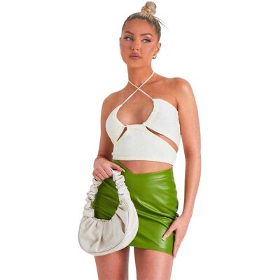 Missyempire Missy Empire Dames/Dames minirok in imitatieleer (Groen) 36 Missyempire Missy Empire Dames/Dames minirok in imitatieleer (Groen) 36