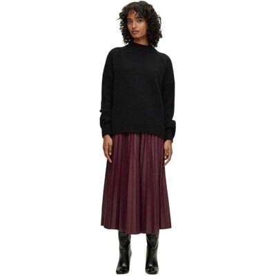 Boss Veplika midi-rok met plooien van imitatieleer voor dames (Rood) 34 Boss Veplika midi-rok met plooien van imitatieleer voor dames (Rood) 34