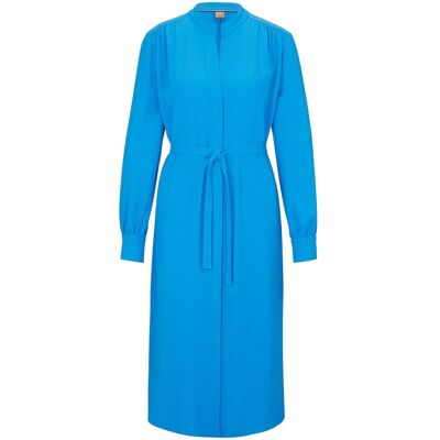 Boss Dibanorah midi-shirtjurk met V-hals en lange mouwen voor dames (Helder Blauw) 46 Boss Dibanorah midi-shirtjurk met V-hals en lange mouwen voor dames (Helder Blauw) 46