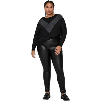 Only Dames/Dames Legging Hoog Taille Leer (Zwart) 48 Normaal Only Dames/Dames Legging Hoog Taille Leer (Zwart) 48 Normaal