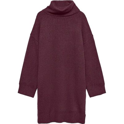 Vero Moda Gebreide jurk met col voor dames (Wijn) 42 Vero Moda Gebreide jurk met col voor dames (Wijn) 42