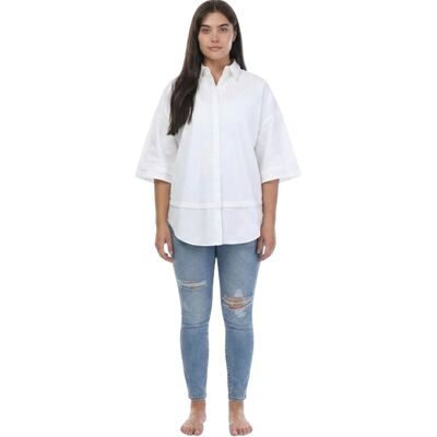 Ted Baker Dames-shirt Orlanda met oversized 3/4-mouwen (Wit) 34 Ted Baker Dames-shirt Orlanda met oversized 3/4-mouwen (Wit) 34