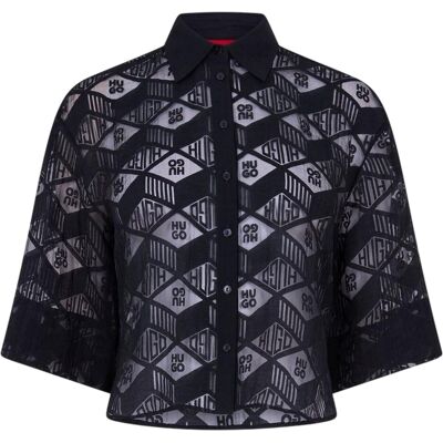 Hugo Ephraima-blouse met lange mouwen voor dames (Zwart) 38 Hugo Ephraima-blouse met lange mouwen voor dames (Zwart) 38