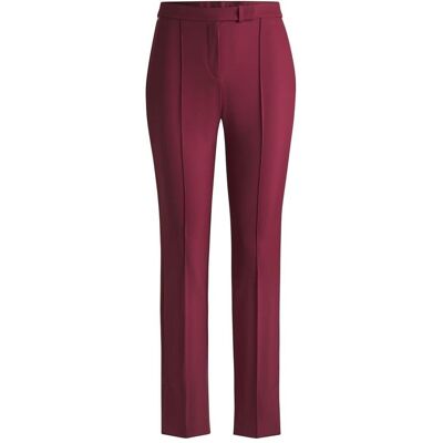 Boss Tizena-broek met hoge taille voor dames (Donkerrood) 40 Normaal Boss Tizena-broek met hoge taille voor dames (Donkerrood) 40 Normaal