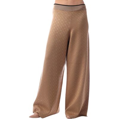 Boss Filara geometrische palazzo-broek met wijde pijpen voor dames (Medium Beige) 40 Boss Filara geometrische palazzo-broek met wijde pijpen voor dames (Medium Beige) 40