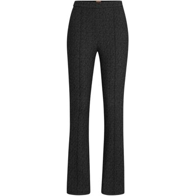Boss Dames Tubeka Getextureerde Slim Fit Broek (Zwart) 38 Boss Dames Tubeka Getextureerde Slim Fit Broek (Zwart) 38