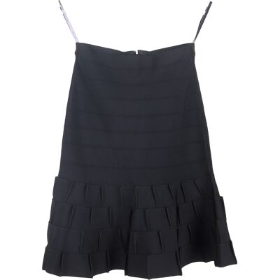 Hervé Léger Pre-owned Herve Leger gelaagde minirok in zwarte rayon 36 Hervé Léger Pre-owned Herve Leger gelaagde minirok in zwarte rayon 36