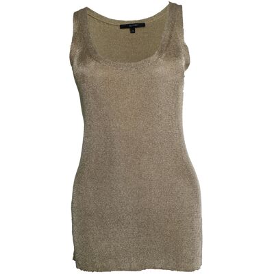 Gucci Pre-owned Gucci, gouden mouwloos lurex top XS/S Gucci Pre-owned Gucci, gouden mouwloos lurex top XS/S