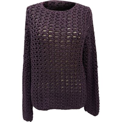 Gucci Pre-owned Gucci gehaakte gebreide trui van paars katoen 34 Gucci Pre-owned Gucci gehaakte gebreide trui van paars katoen 34