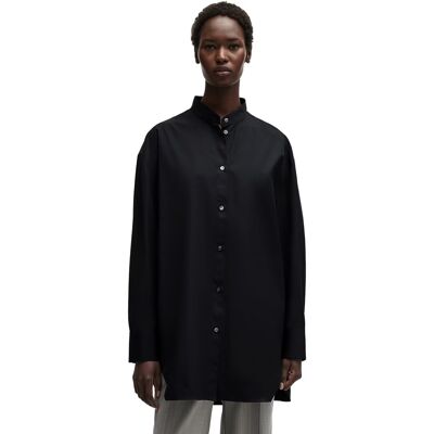 Boss Damesoverhemd met bandkraag, oversized model en lange mouwen (Zwart) 38 Boss Damesoverhemd met bandkraag, oversized model en lange mouwen (Zwart) 38