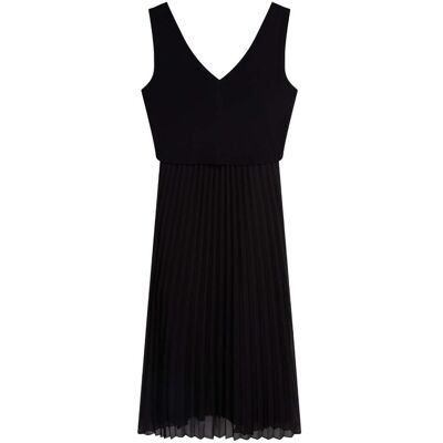 Ted Baker Larnahh 2-in-1 Geplooide Cami Zwarte Jurk 42 Ted Baker Larnahh 2-in-1 Geplooide Cami Zwarte Jurk 42