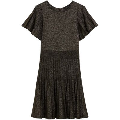 Ted Baker Madison Metallic Angel Sleeve Zwarte Gebreide Jurk 38 Ted Baker Madison Metallic Angel Sleeve Zwarte Gebreide Jurk 38