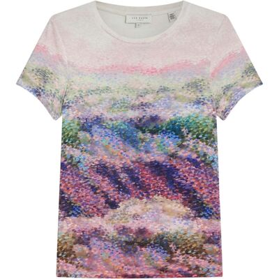 Ted Baker Kaytee Bedrukt, Getailleerd Roze T-shirt L Ted Baker Kaytee Bedrukt, Getailleerd Roze T-shirt L
