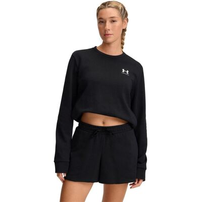 Under Armour Dames-sweatshirt met ronde hals van Rival French Terry (Zwart) 44 Under Armour Dames-sweatshirt met ronde hals van Rival French Terry (Zwart) 44