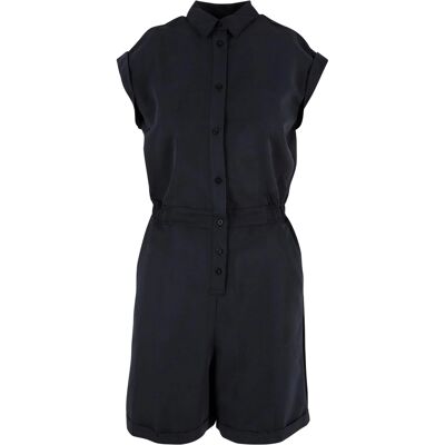 Urban Classics Dames/Dames Twill Jumpsuit (Zwart) XS Urban Classics Dames/Dames Twill Jumpsuit (Zwart) XS