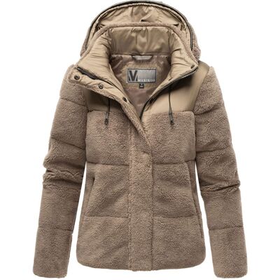 Marikoo dames teddy puffer jas met capuchon – model Kaguraa XS Marikoo dames teddy puffer jas met capuchon – model Kaguraa XS