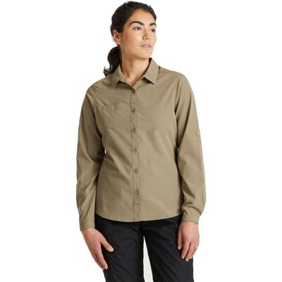Craghoppers Dames/dames Expert Kiwi Shirt met lange mouwen (Kiezelsteentjes) 36 Craghoppers Dames/dames Expert Kiwi Shirt met lange mouwen (Kiezelsteentjes) 36