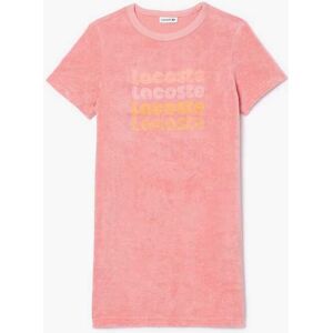 Meisjes Lacoste Juniors Katoen Terry Logo T-shirt Jurk in Roze 3J / 98cm Meisjes Lacoste Juniors Katoen Terry Logo T-shirt Jurk in Roze 3J / 98cm