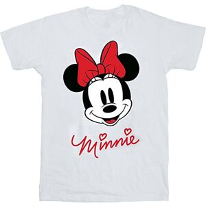 Disney Meisjes Minnie Mouse Gezicht Katoenen T-Shirt (Wit) 12-13J / 152-158cm Disney Meisjes Minnie Mouse Gezicht Katoenen T-Shirt (Wit) 12-13J / 152-158cm