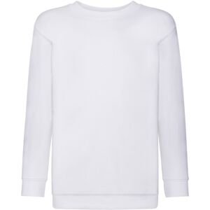 Fruit Of The Loom Childrens Unisex Set In Sleeve Sweatshirt (Wit) 12-13J / 152-158cm Fruit Of The Loom Childrens Unisex Set In Sleeve Sweatshirt (Wit) 12-13J / 152-158cm