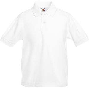 Fruit of the Loom Kinder/Kids Piqué Poloshirt met Korte Mouwen (Wit) 5-6J / 110-116cm Fruit of the Loom Kinder/Kids Piqué Poloshirt met Korte Mouwen (Wit) 5-6J / 110-116cm