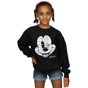 Disney Meisjes Mickey Mouse Gezicht Katoenen Sweatshirt (Zwart) 9-11J / 128cm-146cm Disney Meisjes Mickey Mouse Gezicht Katoenen Sweatshirt (Zwart) 9-11J / 128cm-146cm