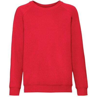 Fruit of the Loom Klassiek Raglan Sweatshirt voor kinderen/Kinderen (Rood) 14-15J / 164-170cm Fruit of the Loom Klassiek Raglan Sweatshirt voor kinderen/Kinderen (Rood) 14-15J / 164-170cm