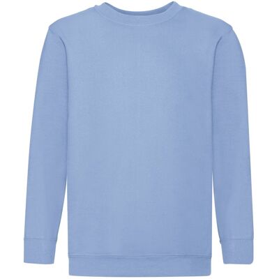 Fruit of the Loom Kinder/Kids Klassiek Sweatshirt met Inzet (Hemelsblauw) 7-8J / 122-128cm Fruit of the Loom Kinder/Kids Klassiek Sweatshirt met Inzet (Hemelsblauw) 7-8J / 122-128cm