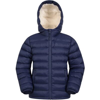Mountain Warehouse Gewatteerde jas met imitatiebont voor kinderen/kinders (Marine) 9-10J / 134-140cm Mountain Warehouse Gewatteerde jas met imitatiebont voor kinderen/kinders (Marine) 9-10J / 134-140cm