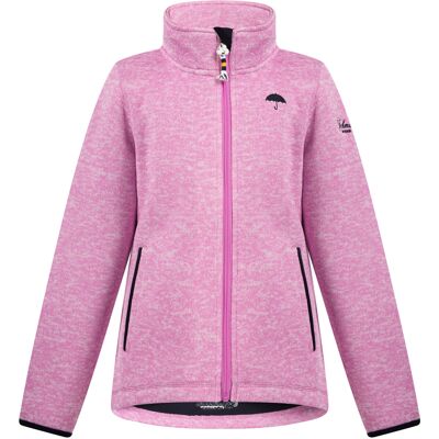 Schmuddelwedda Gebreide fleece jas Meisje Snoeproze melange-280 4J / 104cm Schmuddelwedda Gebreide fleece jas Meisje Snoeproze melange-280 4J / 104cm