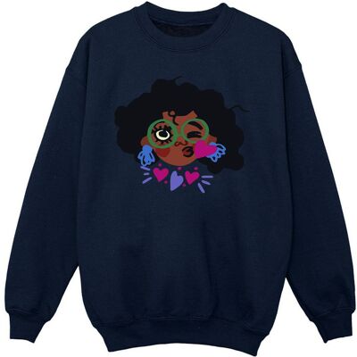 Disney Meisjes Encanto Mirabel Kiss Sweatshirt (Marineblauw) 7-8J / 122-128cm Disney Meisjes Encanto Mirabel Kiss Sweatshirt (Marineblauw) 7-8J / 122-128cm