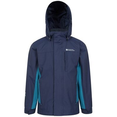 Mountain Warehouse Kinder/Kids Cannonball 3 in 1 Waterdichte Jas (Blauw) 7-8J / 122-128cm Mountain Warehouse Kinder/Kids Cannonball 3 in 1 Waterdichte Jas (Blauw) 7-8J / 122-128cm
