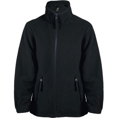 SOLS Kinder/Kinder North Fleece Jas (Zwart) 8J / 128cm SOLS Kinder/Kinder North Fleece Jas (Zwart) 8J / 128cm